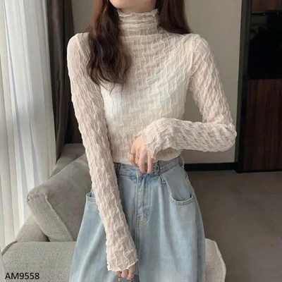 AM9558 ÁO REN CỔ CAO