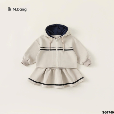 SG7769 SÉT BỘ ÁO KHOÁC MIX CHÂN VÁY BÉ GÁI NHÀ BABYCITY