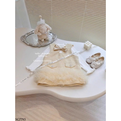 SG7793 SET VÁY NƠ KÈM ÁO CHO BÉ GÁI