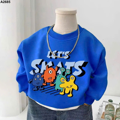 A2685 ÁO HOODIE NỈ IN HÌNH CHO BÉ