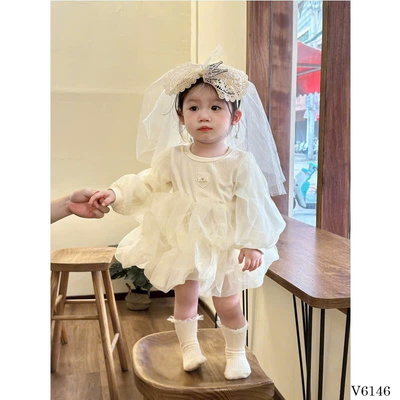 V6146  VÁY LIỀN THÂN BÉ GÁI BABYCITY