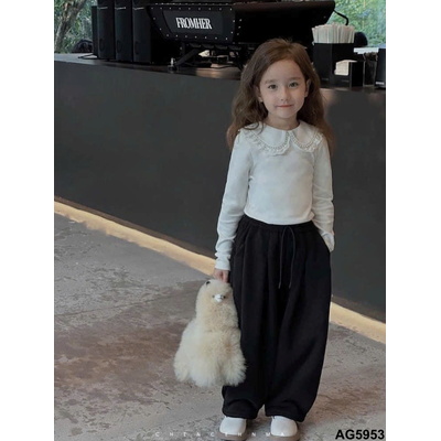AG5953 ÁO CỔ SEN PHỐI REN BÉ GÁI