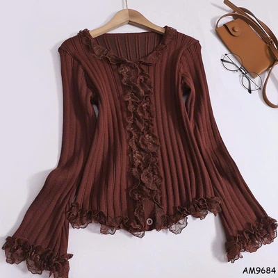 AM9684 ÁO LEN PHỐI REN CHO NỮ