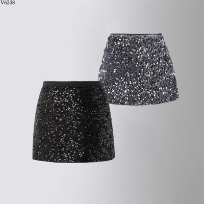 V6208 CHÂN VÁY ĐÍNH SEQUIN CHO BÉ GÁI
