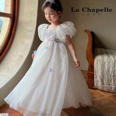 V6211 VÁY CÔNG CHÚA TAY BỒNG CHO BÉ GÁI 