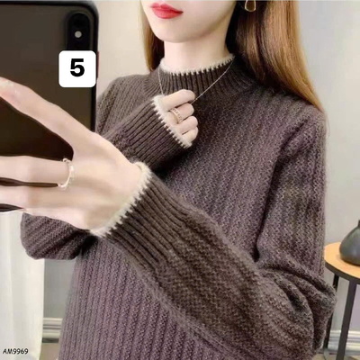AM9969 ÁO LEN PHỐI VIỀN NỮ