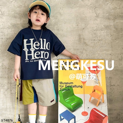 ST4876 SET ÁO PHÔNG MIX QUẦN SHORT BÉ TRAI