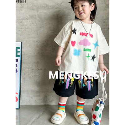 ST4894 ÁO THUN PHỐI QUẦN SHORT TÚI HỘP CHO BÉ