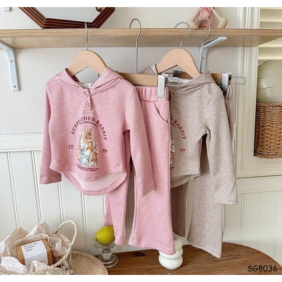 SG8036 SET BỘ THUN TĂM CÓ MŨ BÉ GÁI QC
