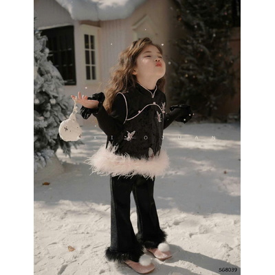 SG8039 SET BÉ GÁI PHỐI LÔNG