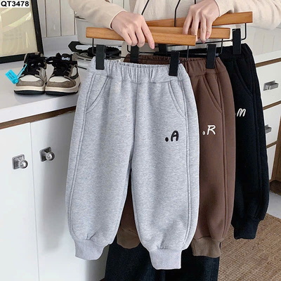 QT3478 QUẦN NỈ BO ỐNG LÓT LÔNG BÉ TRAI