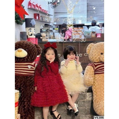 V6386 VÁY CÔNG CHÚA NHIỀU TẦNG BÉ GÁI