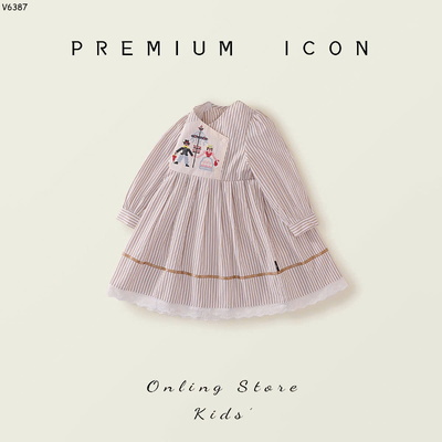 V6387 VÁY DÀI TAY BÉ GÁI PREMIUM ICON