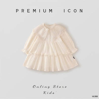 V6388 VÁY TIỂU THƯ PHỐI REN PREMIUM ICON
