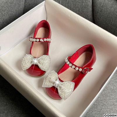 GG6604 GIÀY BÚP BÊ QUAI NGỌC GẮN NƠ BLING BÉ GÁI