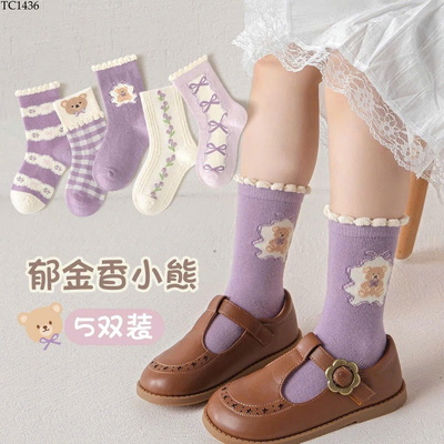 TC1436 SET 5 ĐÔI TẤT CHO BÉ