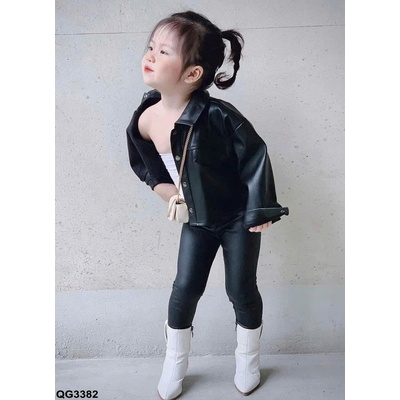 QG3382 QUẦN DA CHO BÉ GÁI