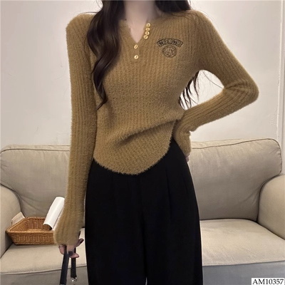 AM10357 ÁO LEN VẠT BẦU CHO NỮ