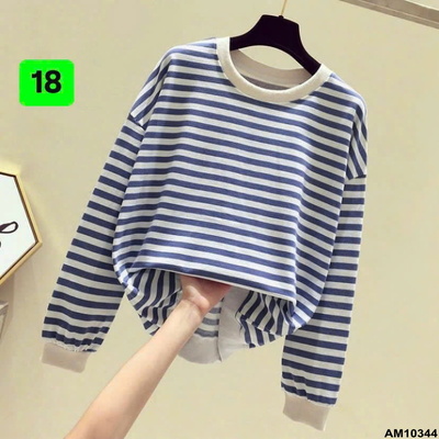 AM10344 BST ÁO NỈ KẺ CỔ TRÒN  NỮ
