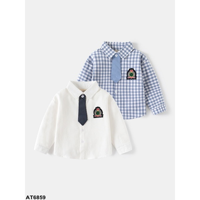 AT6859 GIÁ MỚI - ÁO SƠ MI BÉ TRAI HÃNG wellkids
