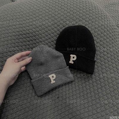 M3753 MŨ LEN CHỮ P CHO BÉ