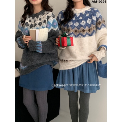 AM10398 ÁO LEN THỔ CẨM CHO NỮ CatKaiser