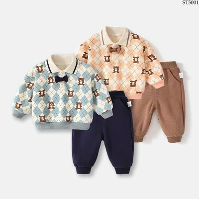 ST5001 SET NỈ GẤU CHO BÉ TRAI