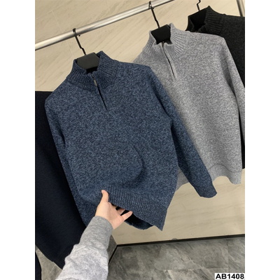 AB1408  ÁO LEN NAM CỔ KÉO KHÓA