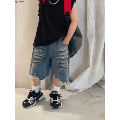 QT3550 QUẦN SHORT JEAN RÁCH CHO BÉ