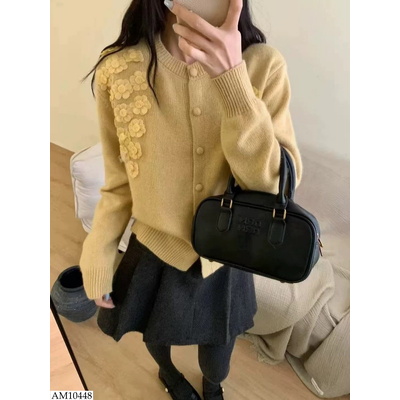 AM10448  ÁO CARDIGAN LEN HOA CHO NỮ 