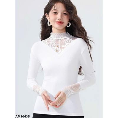 AM10435  ÁO THUN GIỮ NHIỆT MIX REN NỮ