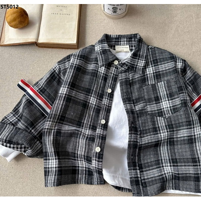 ST5012 SET ÁO SƠ MI KẺ MIX QUẦN JEAN BÉ TRAI