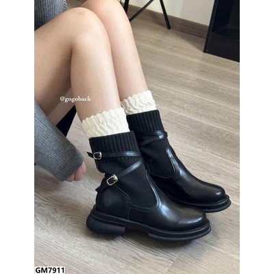 GM7911 BOOT PHỐI CỔ LEN CHO NỮ