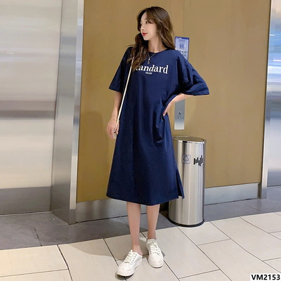 VM2153 VÁY SUÔNG IN CHỮ CHO NỮ