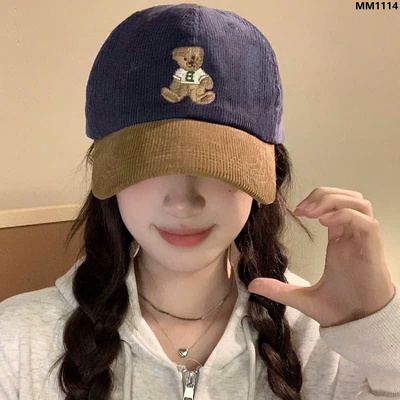 MM1114 MŨ LƯỠI CHAI GẤU NAM NỮ