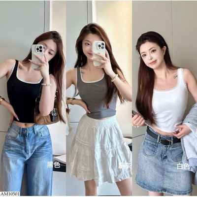 AM10501 ÁO 2 DÂY VIỀN REN CHO NỮ