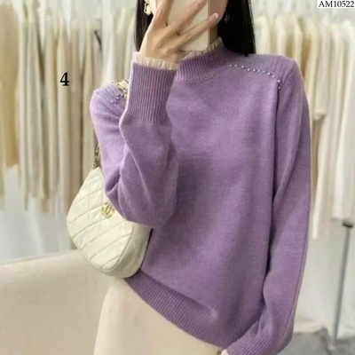 AM10522 ÁO LEN PHỐI REN CHO NỮ