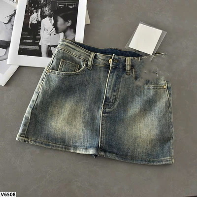 V6508 CHÂN VÁY JEAN CHỮ A CHO BÉ
