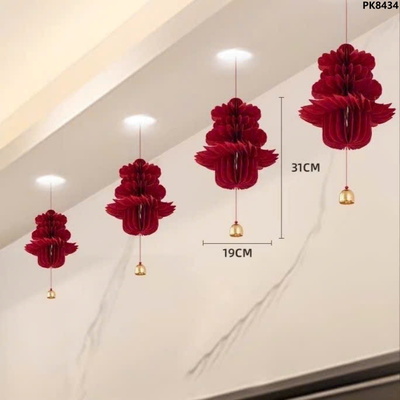PK8434 SET 4 LỒNG ĐÈN GIẤY TRANG TRÍ TẾT