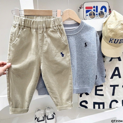 QT3594  QUẦN KAKI CẠP CHUN BÉ TRAI KACADY