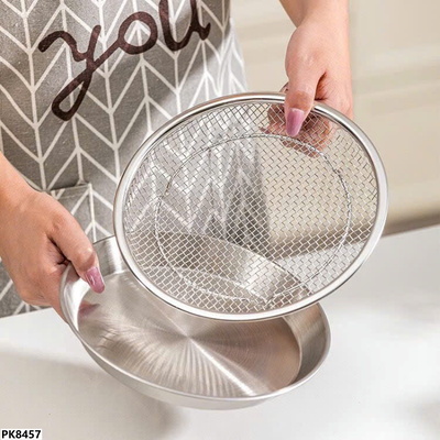 PK8457 SET KHAY INOX KÈM VỈ LƯỚI CHẤT LIỆU INOX 304