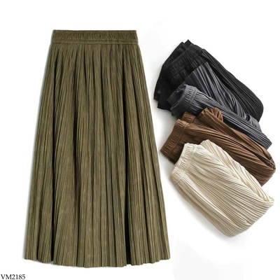 VM2185 CHÂN VÁY XẾP LY RETRO