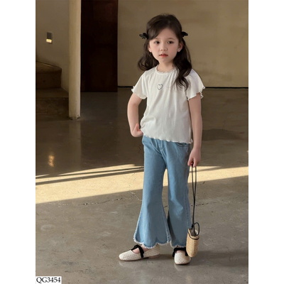 QG3454 QUẦN JEAN LOE CHO BÉ GÁI 