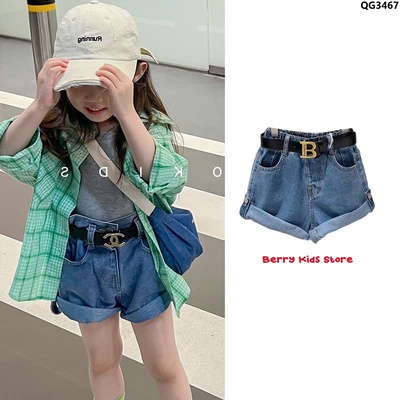 QG3467 QUẦN SHORT JEAN BÉ GÁI
