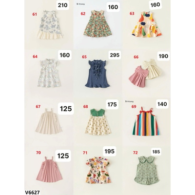 V6627 BST VÁY HÈ BÉ GÁI NHÀ BABYCITY