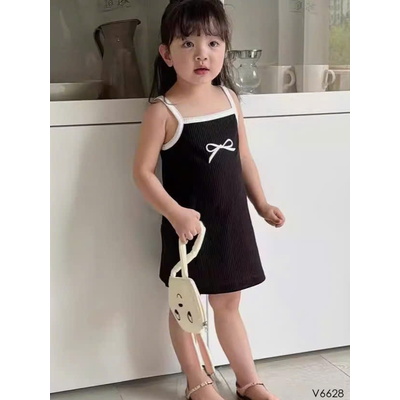 V6628 VÁY HAI DÂY NƠ BÉ GÁI