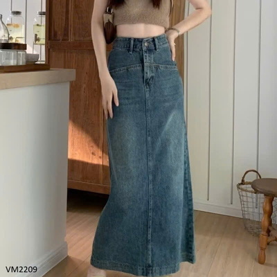 VM2209 CHÂN VÁY JEAN DÁNG DÀI