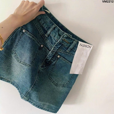 VM2212 CHÂN VÁY JEAN CHỮ A CHO NỮ