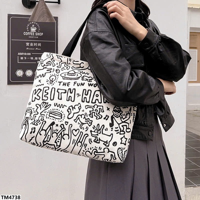 TM4738 TÚI TOTE HỌA TIẾT CHO NỮ