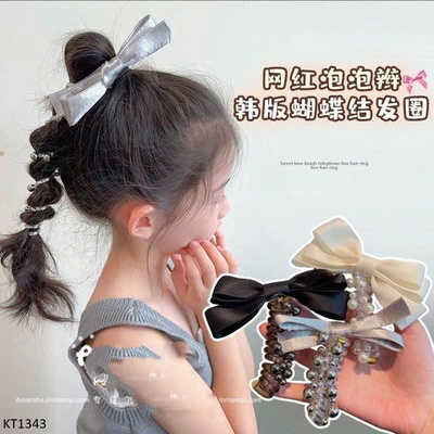 KT1343  SET 3C DÂY BUỘC TÓC NƠ LÒ XO